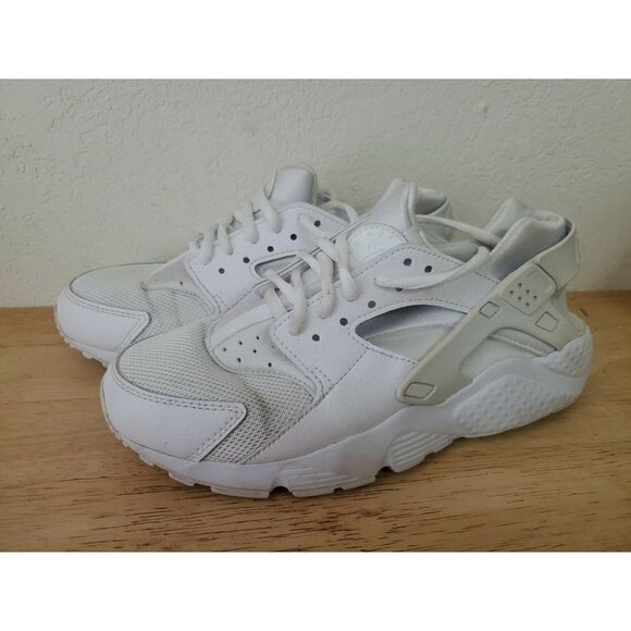 Nike Air Huarache Run 654275-110 Triple White Youth Size 5.5 Y - Picture 4 of 6